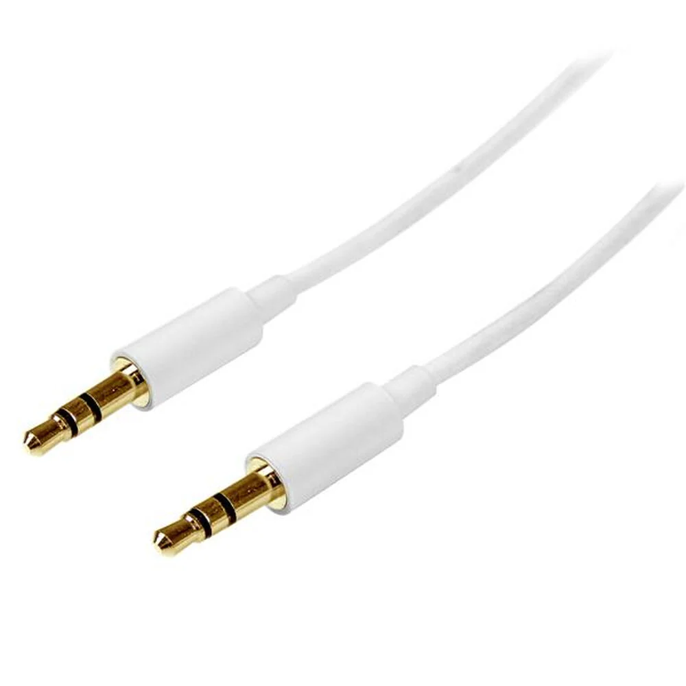 Cabo Áudio Jack (3,5 mm) Startech MU2MMMSWH (2 m) Branco