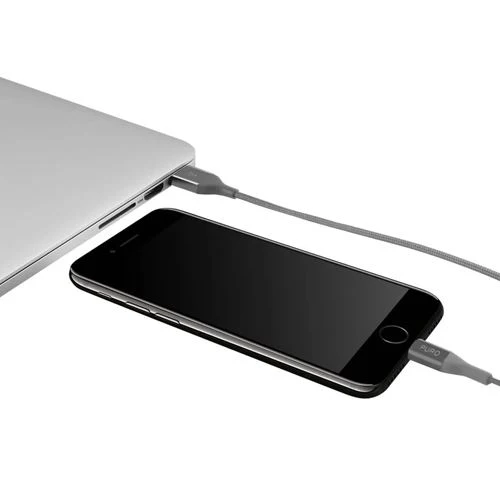 Cabo USB - Lightning Puro Fabrik 1.2m - Cinzento