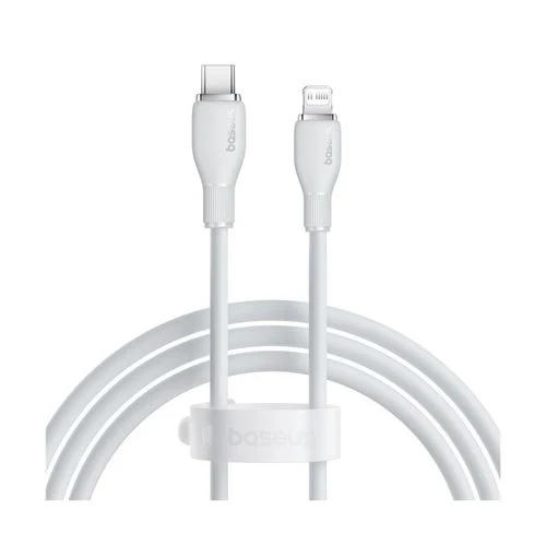 Cabo USB - C para Lightning Baseus Pudding Series 1.2m - Branco