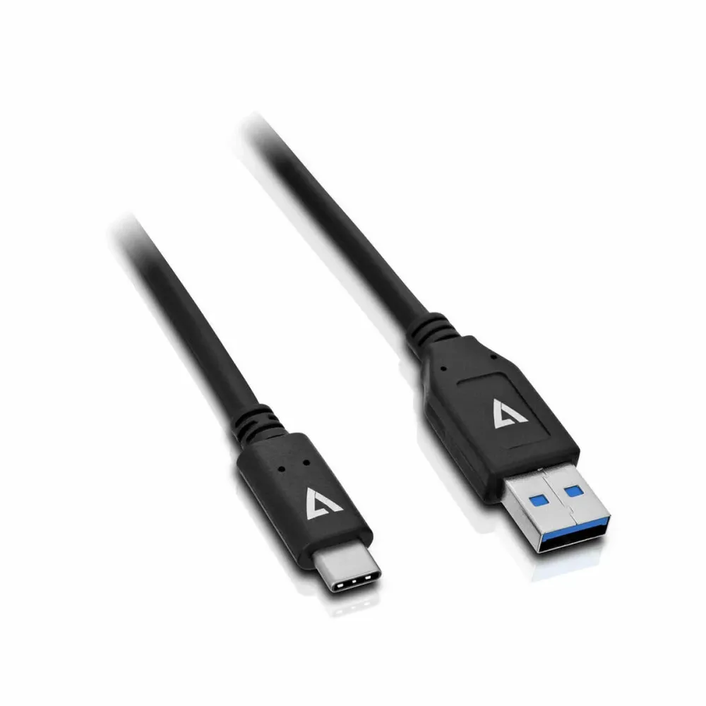 Cabo USB para USB-C V7 V7U2C-1M-BLK-1N Preto 1 m