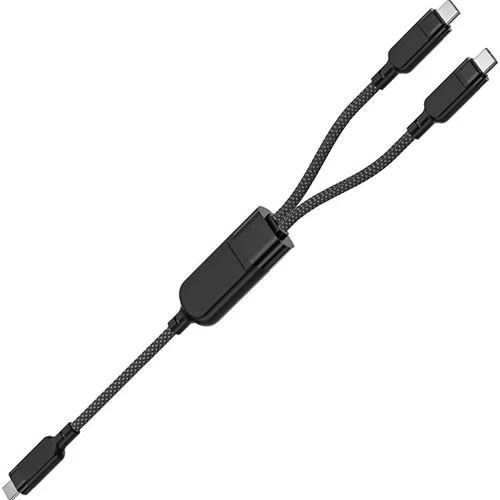 Cabo USB-C para 2x USB-C Acefast C5-11 | 1.2 M | 100 W - Preto