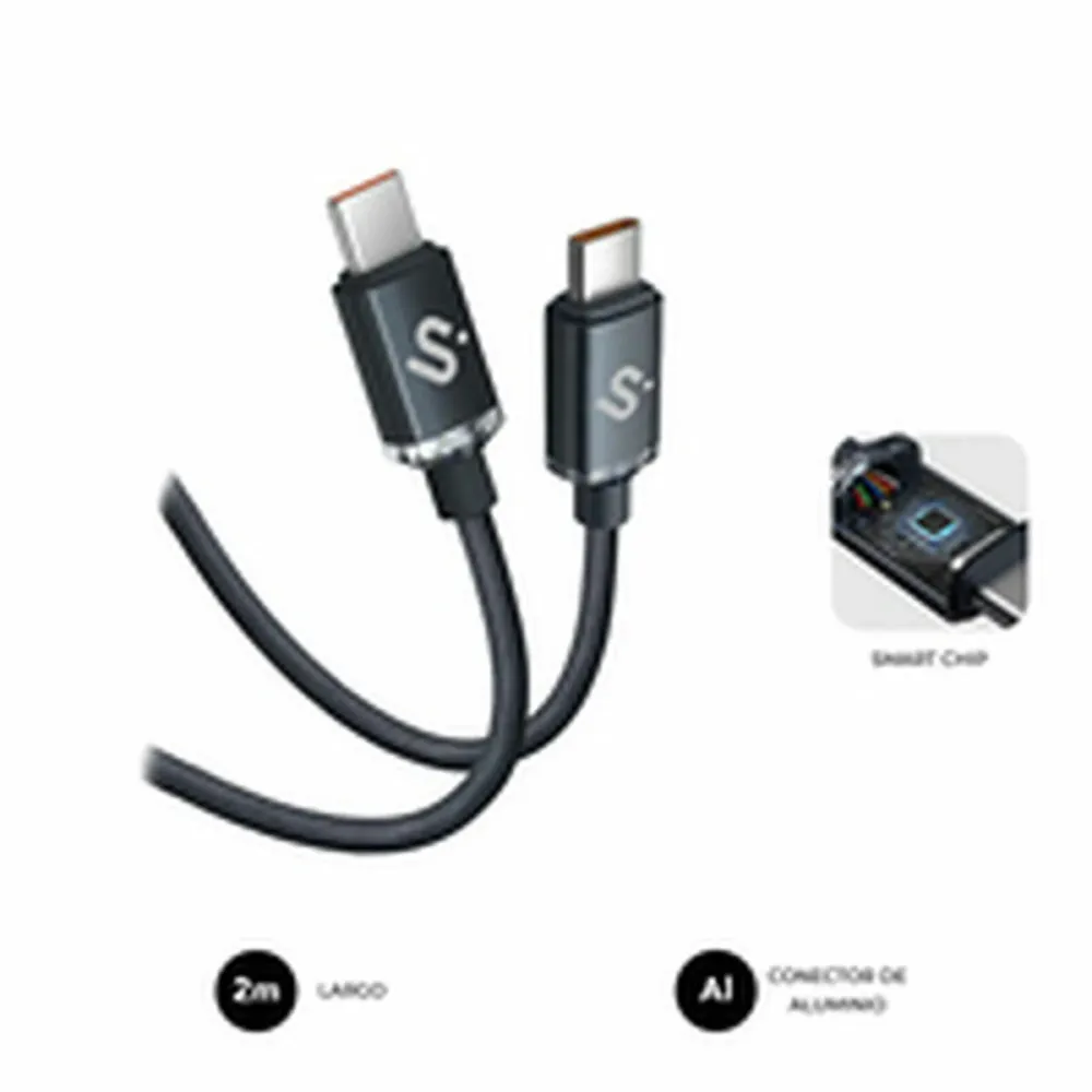 Cabo USB-C para USB-C Subblim OPTIMUS Preto 2 m