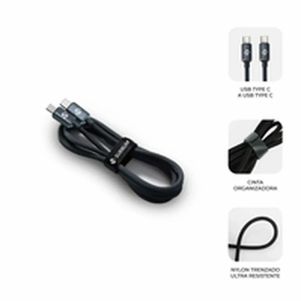 Cabo USB-C para USB-C Subblim OPTIMUS Preto 2 m