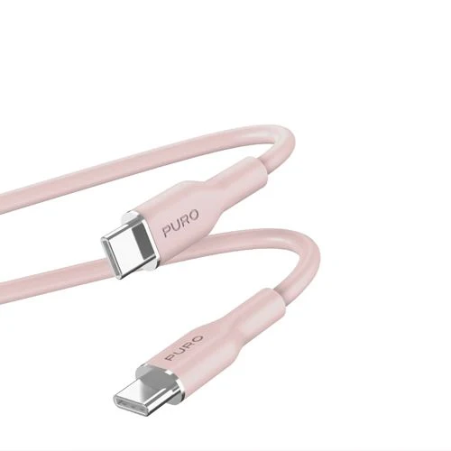Cabo USB-C Puro Soft 1.5m - Rosa