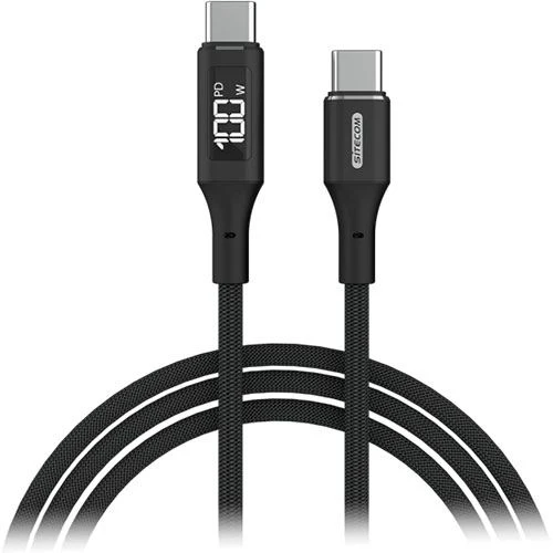 Cabo USB-C Sitecom 1.5M com Display LED - Preto