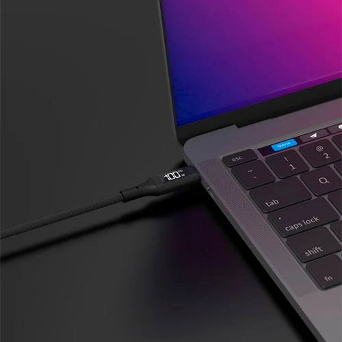 Cabo USB-C Sitecom 1.5M com Display LED - Preto