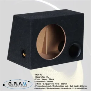 Caixa Subwoofer Bass Reflex 12" | Potência e Extensão