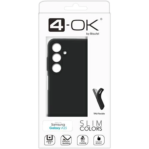 Capa 4-OK Slim Colors para Samsung Galaxy A25 - Preto