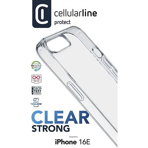 Capa Antibacteriana Cellular Line Protect Clear Strong para iPhone 17e / 16e - Transparente