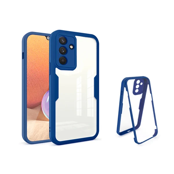 Capa Anti-Crash 360 Protection á Prova de Choque Frente e Verso para Samsung Galaxy A13 5G - Azul Escuro