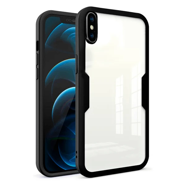 Capa Anti-Crash 360 Protection á Prova de Choque Frente e Verso para Apple iPhone X / XS - Preto