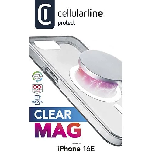 Capa Cellular Line Protect Clear Mag para iPhone 17e / 16e - Transparente