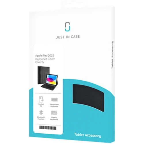 Capa com Teclado Just Case (JIC) para iPad 2022 - Layout PT - Preta