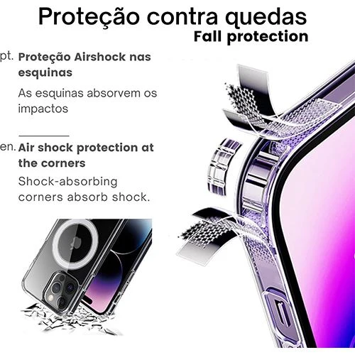 Capa Icoveri MagSafe para Apple iPhone SE - Transparente