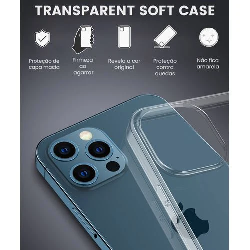 Capa Icoveri Slim 0.2 para iPhone 15 Plus- Transparente