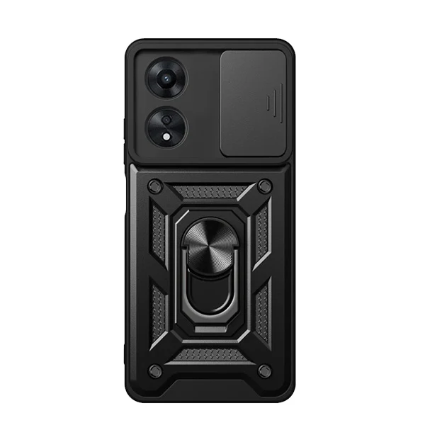 Capa Magnetic Military Defender Slide Window Anti-Impacto para Oppo A60 - Preto