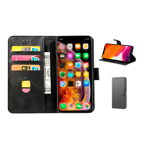Capa MagneticFlipWallet Com Aba para Xiaomi Poco X3 - Preto