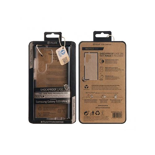 Capa Muvit Recycletek para Samsung Galaxy S23 Ultra - Transparente