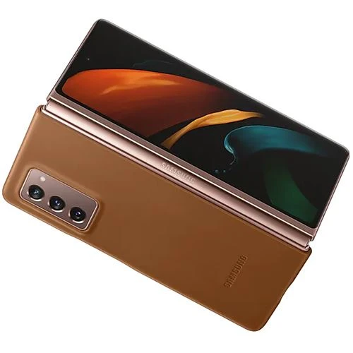 Capa em Pele Samsung para Galaxy Z Fold 2 - Castanho