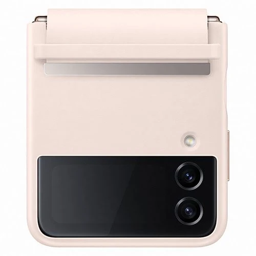Capa Samsung Leather para Samsung Galaxy Z Flip 4 - Peach