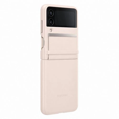 Capa Samsung Leather para Samsung Galaxy Z Flip 4 - Peach