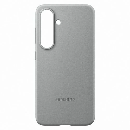 Capa Samsung em Pele Vegan para Galaxy S25 - Cinza