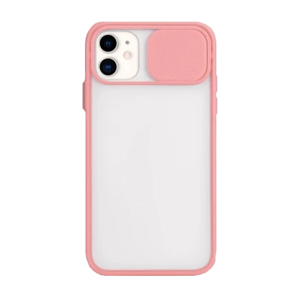 Capa Slide Window Anti Choque Frosted para Apple iPhone SE 2022 - Rosa