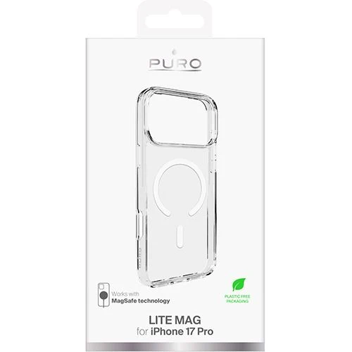 Capa TPU com MagSafe Puro Lite Mag para iPhone 17 Pro - Transparente