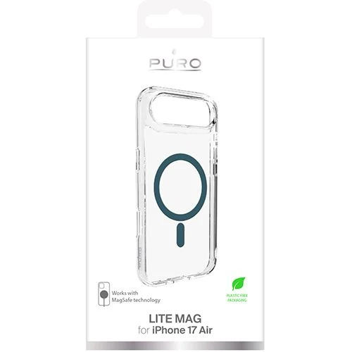 Capa TPU com MagSafe Puro Lite Mag para iPhone Air - Transparente / Verde