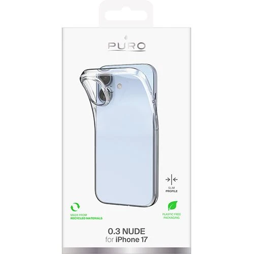 Capa TPU Puro Nude 0.3 para iPhone 17 - Transparente
