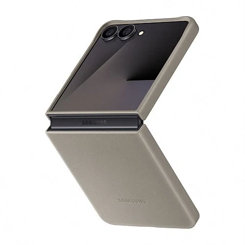 Capa Vegana Samsung para Z Flip7 - Cinza