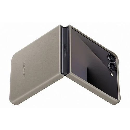 Capa Vegana Samsung para Z Flip7 - Cinza