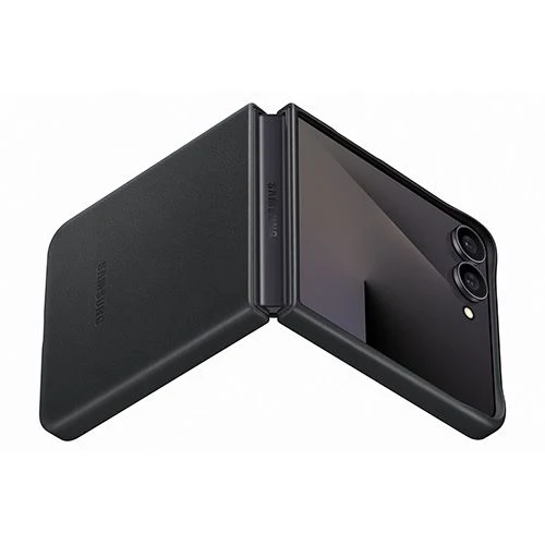 Capa Vegana Samsung para Z Flip7 - Preto
