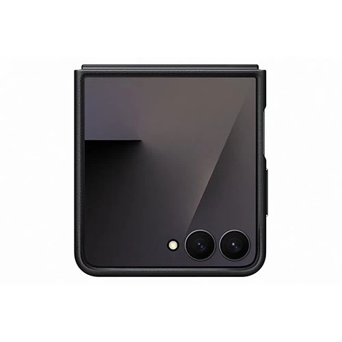 Capa Vegana Samsung para Z Flip7 - Preto