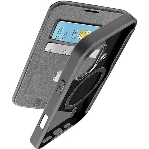 Capa Wallet Cellular Line Daily Mag para iPhone 16 - Preta