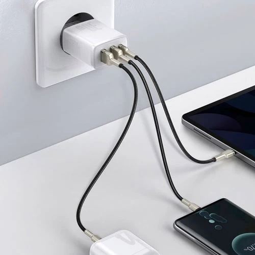 Carregador Baseus USB / USB- C com Carregamento Rápido 30W - Branco