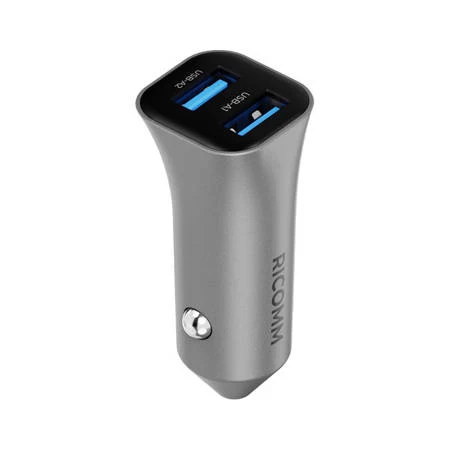 CARREGADOR DE CARRO 24W RICOMM RA241 2XUSB-