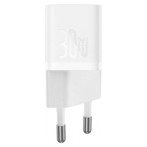 Carregador Compacto USB-C Gan5 Baseus 30W - Branco
