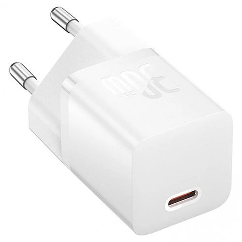 Carregador Compacto USB-C Gan5 Baseus 30W - Branco