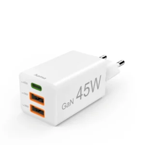 CARREGADOR HAMA GAN, 1*USB-C+2*, 45W - 201995