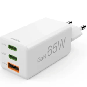 CARREGADOR HAMA GAN, 2*USB-C+1*, 65W - 201996