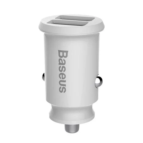 Carregador de Isqueiro Baseus 2x USB - Branco