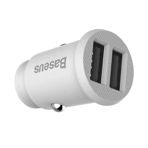 Carregador de Isqueiro Baseus 2x USB - Branco