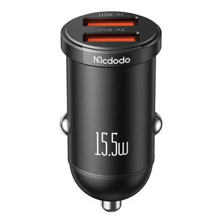 CARREGADOR DE ISQUEIRO MCDODO CC-2950, 2X USB, 15,5W (PRETO)