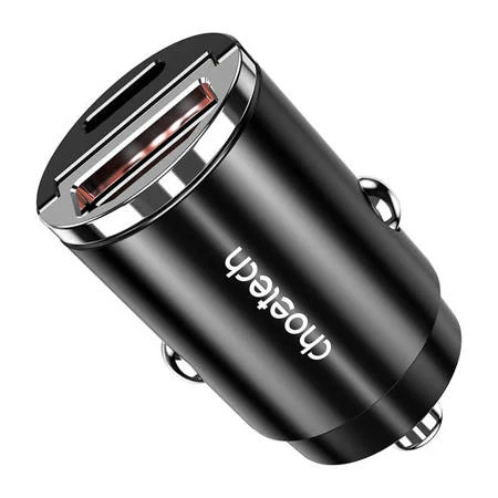 CARREGADOR PARA AUTOMÓVEL CHOETECH TC0006 1X USB-, 1X USB-C 30W