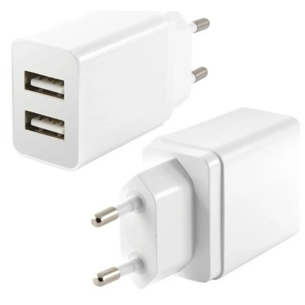 Carregador de Parede KSIX 2 USB 2.4A Branco