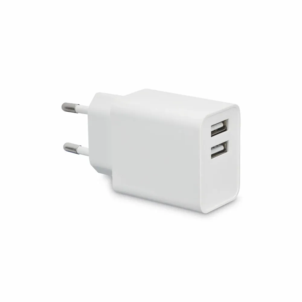 Carregador de Parede KSIX 2 USB 2.4A Branco
