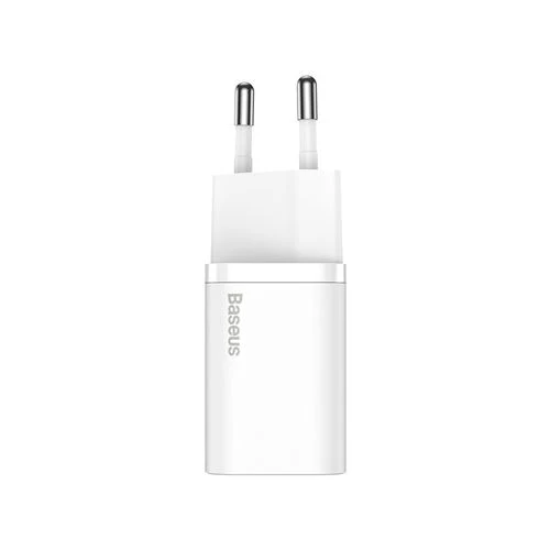 Carregador Rápido USB-C Baseus Super SI 25W + Cabo USB-C 1m - Branco
