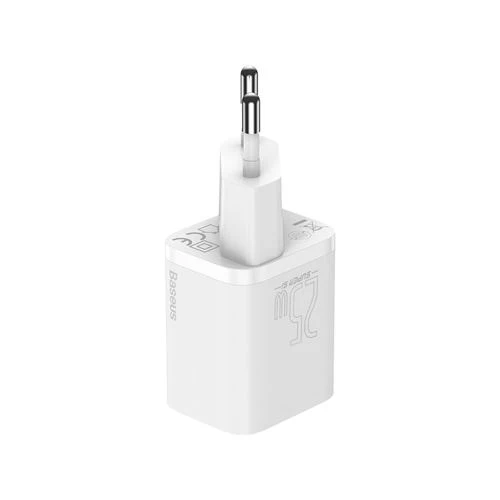Carregador Rápido USB-C Baseus Super SI 25W + Cabo USB-C 1m - Branco