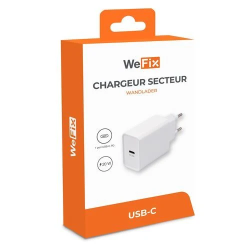 Carregador USB-C WeFix 20W - Branco